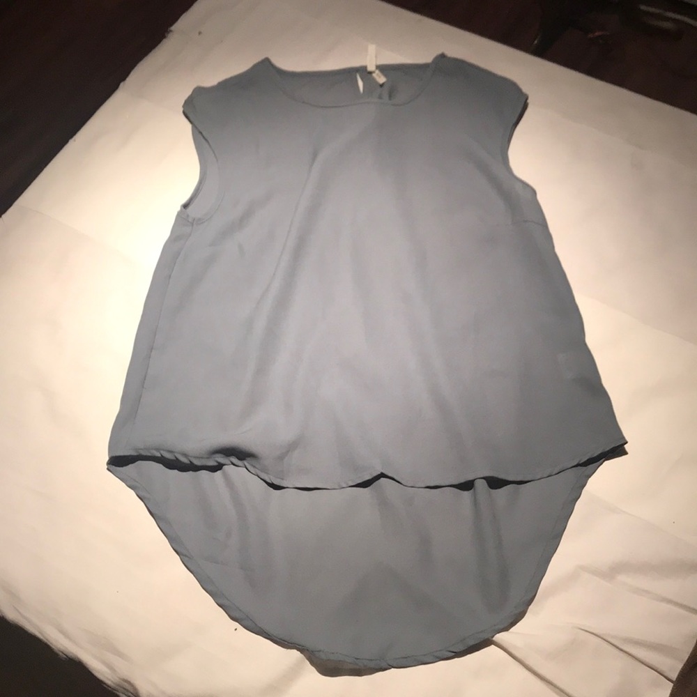 Blue gray blouse